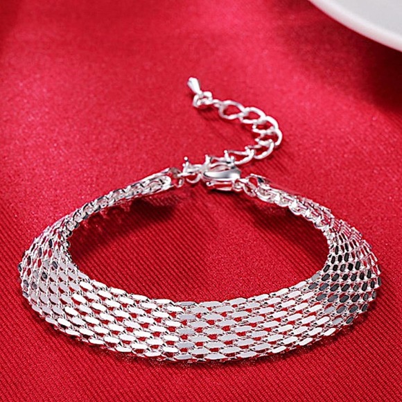 Sterling Silver Trendy 10mm Chain Bracelet - Picture 4 of 10